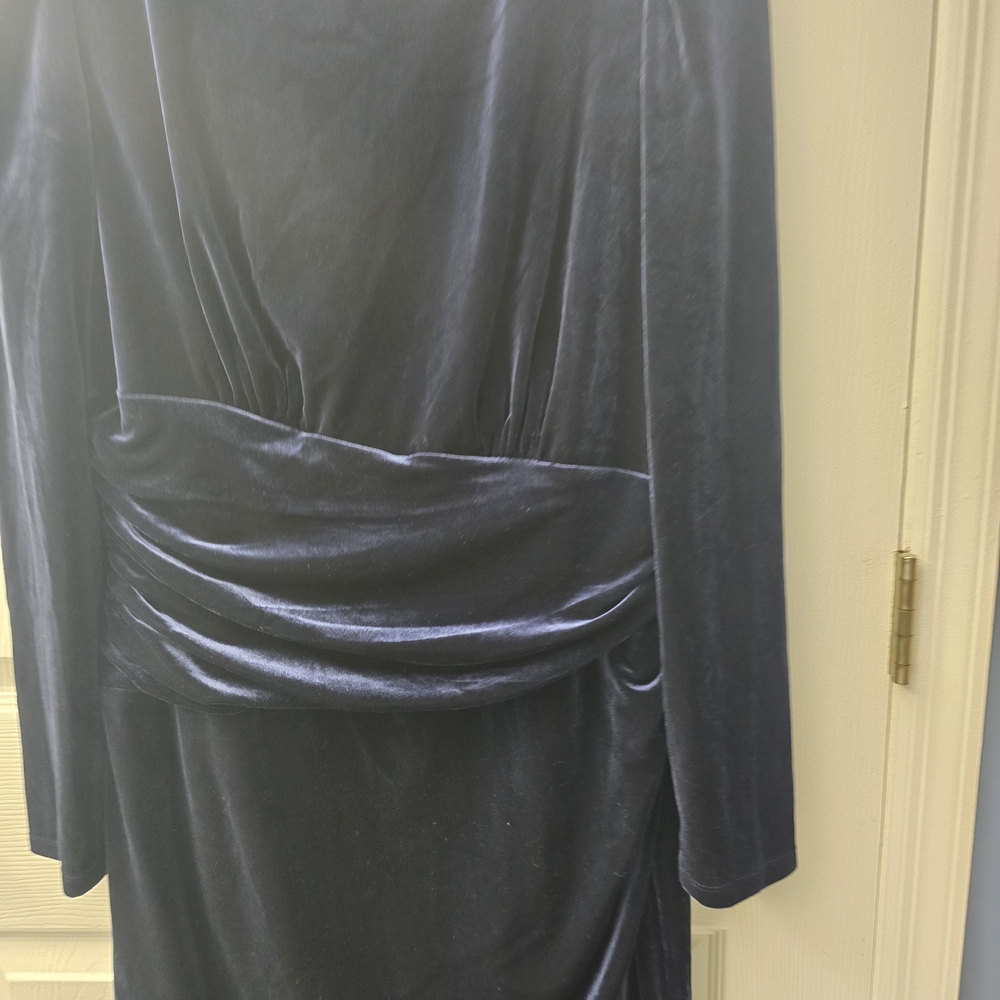 Ralph Lauren Navy Blue Velvet Dress. NWT! - Picture 5 of 12